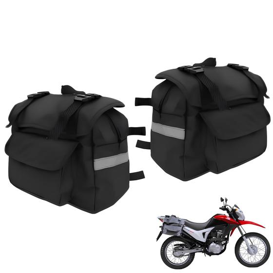 Imagem de Alforje para moto bau 40l Honda NXR 160 Bros premium