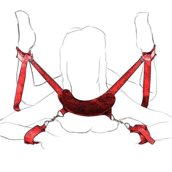Imagem de Algemas de bondage para sexo, perna aberta, tornozelo, pescoço, punho