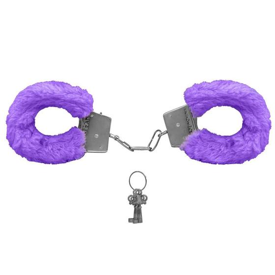 Imagem de Algemas de Metal com Pelúcia Linha Hand Cuffs - Roxo