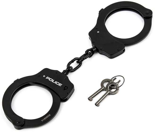 Imagem de Algemas POLICE Double Lock Steel Metal Professional Grade