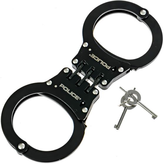 Imagem de Algemas POLICE Heavy Duty Highed Double Lock Steel Black