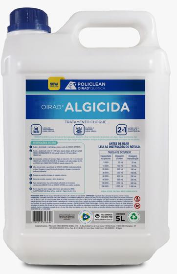 Imagem de Algicida Choque 2x1 Para Piscinas, Elimina Água Turva 5 Litros