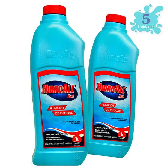 Imagem de Algicida Choque HCL Hidroall 1L - 5 unidades
