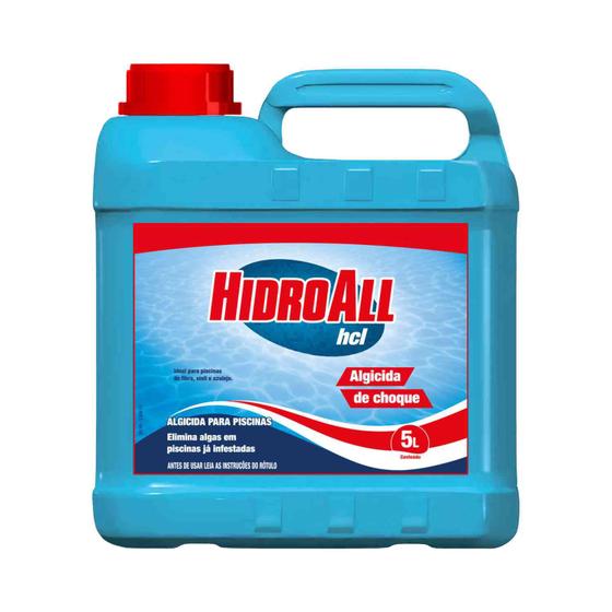 Imagem de Algicida Choque Hcl Hidroall 5 Litros