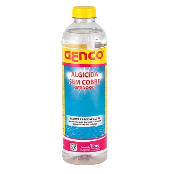 Imagem de Algicida Liquido 1 L Sem Cobre Genpool: Algicida Elimina e Previne Genco
