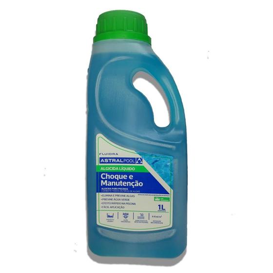 Imagem de Algicida liquido 1L Astralpool fácil aplicação limpeza