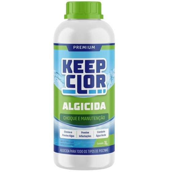 Imagem de Algicida p/ piscina 2 em 1 choque e manutenção 1lt keepclor