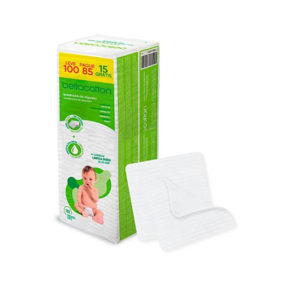 Imagem de ALGODÃO 100un QUADRADO BELLACOTTON SEM PERFUME