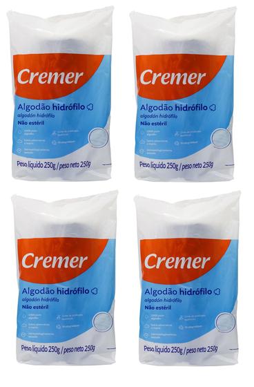 Imagem de ALGODÃO 250gr HIDRÓFILO CREMER - KIT C/4