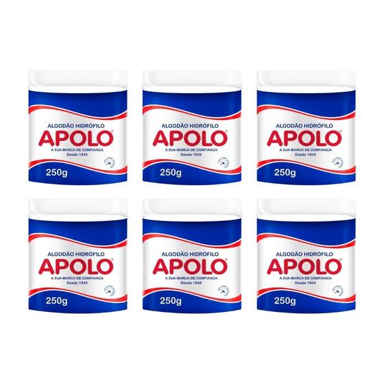 Imagem de Algodao Apolo 250G Rolo - Kit Com 6Un