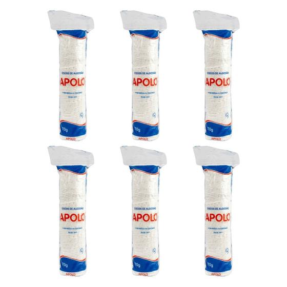 Imagem de Algodao Apolo Discos 70g - Kit C/ 6un