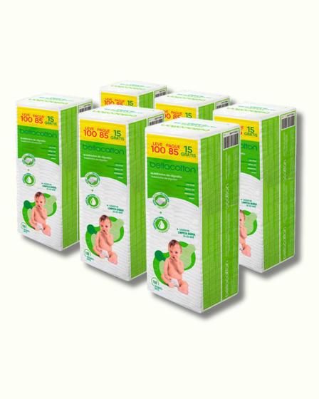Imagem de Algodão Bellacotton Quadrado Bebê Sem Perfume - 600 Unidades