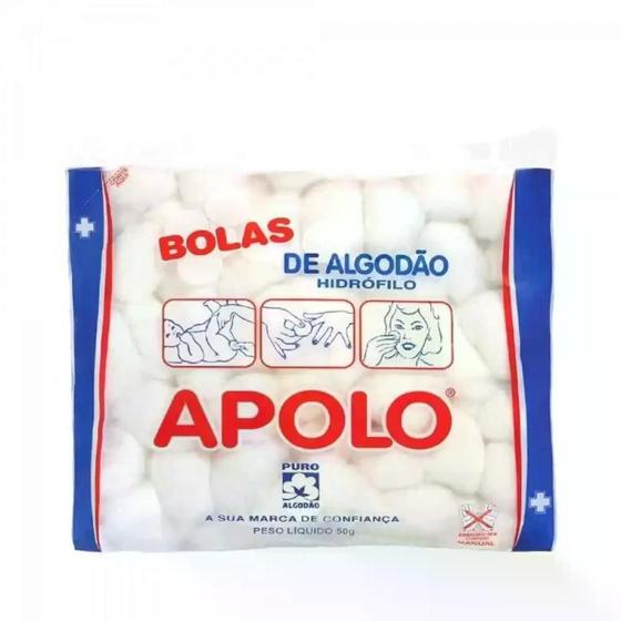 Algodão Bolas Apolo 50G Menor preço em Algodão Bolas Apolo 50G