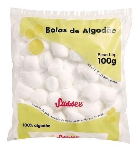 Imagem de Algodão Bolinha Branca Sussex 100g 1 Pacote