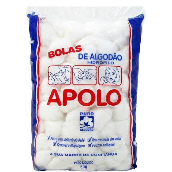 Imagem de Algodão de Bolas 50g - 20 unidades - Apolo