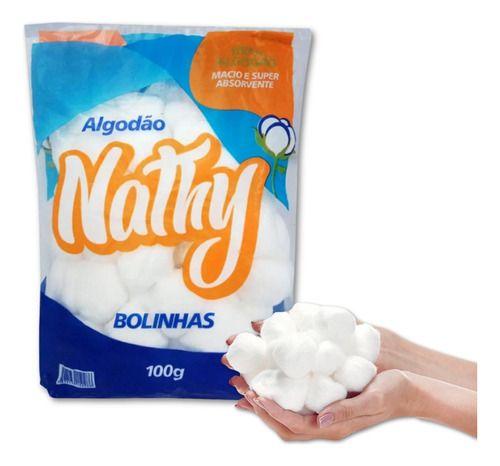 Imagem de Algodão De Bolinha Hidrofilo Macio 100g Absorvente Nathy