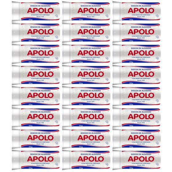 Imagem de Algodao Disco Apolo 35g Limpeza Facial Maquiagem Manicure Pedicure Caixa Atacado- Kit Com 24