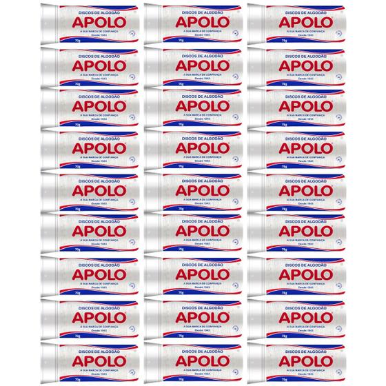 Imagem de Algodao Disco Apolo 70g Limpeza Facial Maquiagem Manicure Pedicure - Kit Com 36