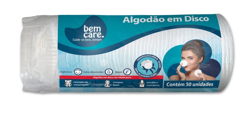 Imagem de Algodao disco bem care c/50 und