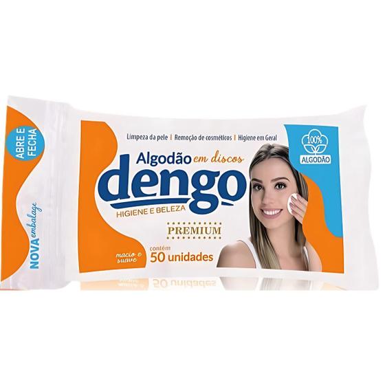 Imagem de Algodao Disco Dengo 50un Limpeza Facial Maquiagem Manicure Pedicure Macio Suave