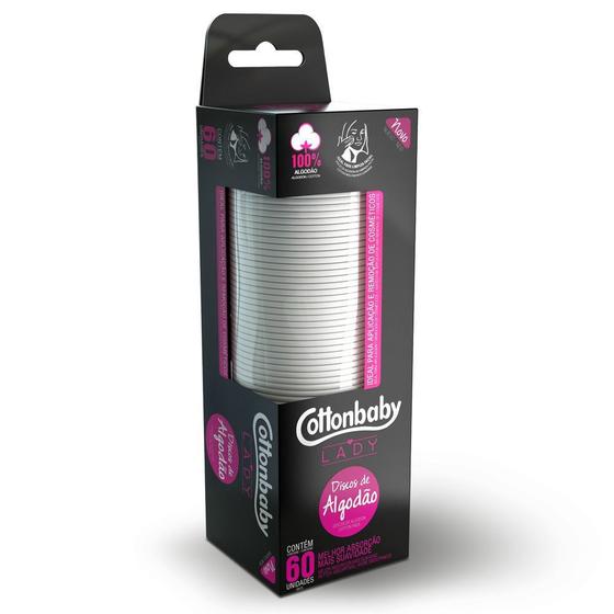 Imagem de Algodão em Disco Macio Suave Cottonbaby 60 UN 100%Algodão