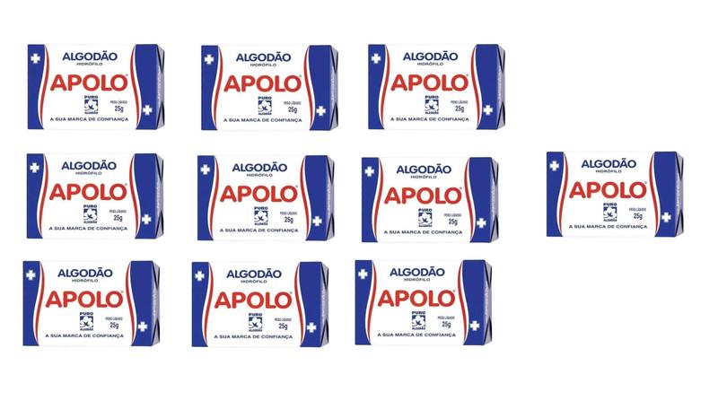 Imagem de Algodão Hidrófilo Apolo 25G Embalagem Com 30 Caixas De 25Gr