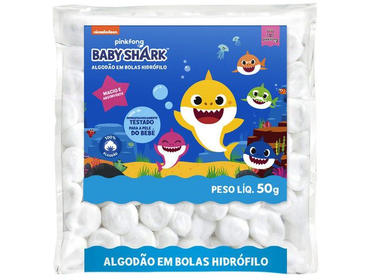Algodão Hidrófilo Bola Cremer Baby Shark 50g Menor preço em Algodão Hidrófilo Bola Cremer Baby Shark 50g