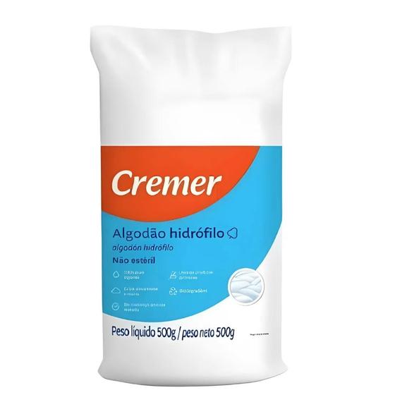 Imagem de Algodão hidrófilo cremer 500g