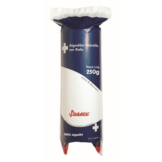 Imagem de Algodão Hidrófilo Em Rolo 250g Macio E Absorvente - Sussex