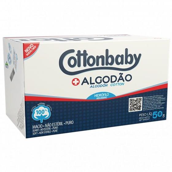 Imagem de Algodão Hidrófilo em Rolo Cottonbaby Caxinha com 50g