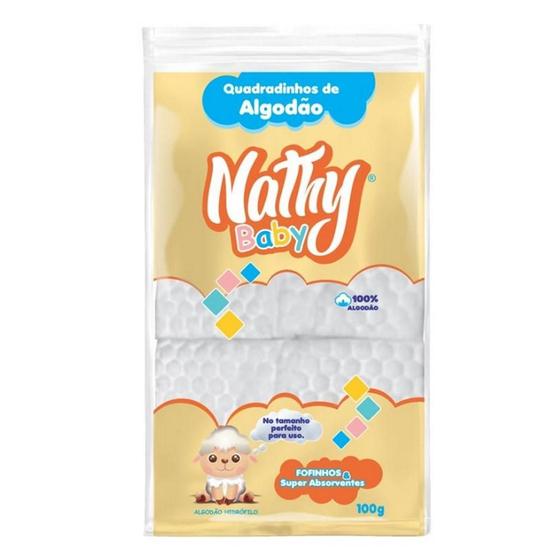 Imagem de Algodao Hidrofilo Quadrado Baby 100g Nathy F083