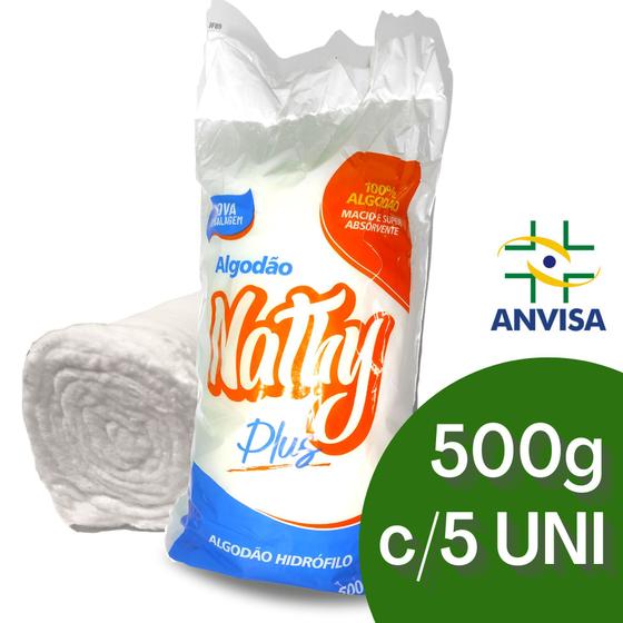 Imagem de Algodão Hidrófilo Rolo 500gr C/5 Unidades