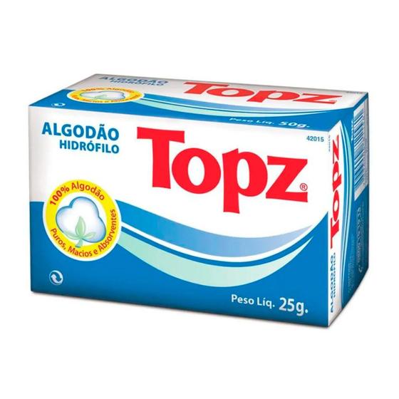 Imagem de Algodão Hidrófilo Topz 25g