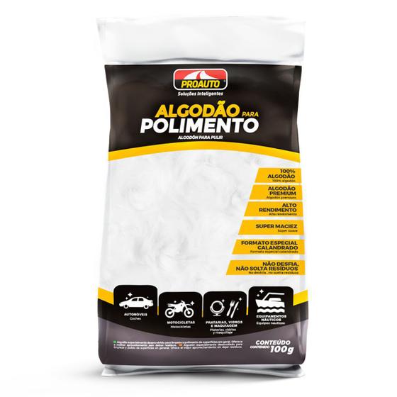 Imagem de Algodão Premium Proauto Para Polimento Automotivo Motos