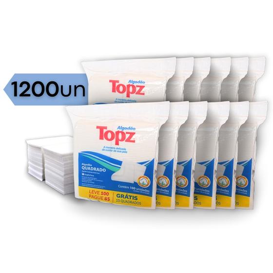 Imagem de Algodão prensado quadrado TOPZ 1200 unidades