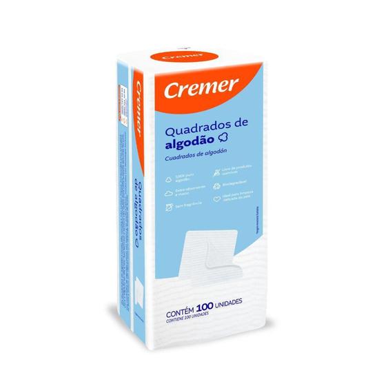 Imagem de Algodão Quadrado Cremer Com 100un