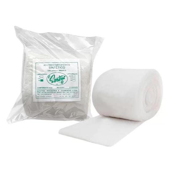 Imagem de Algodão Sintético Santric 5cm x 3,60mt pacote com 4 rolos
