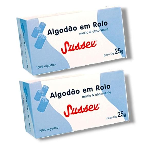 Imagem de Algodão Sussex Caixinha 25g - 2 Unidades