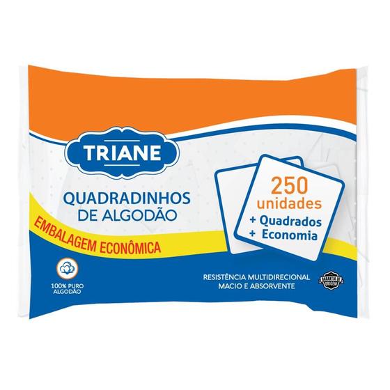 Imagem de Algodão Triane Quadradinhos 250 Unidades