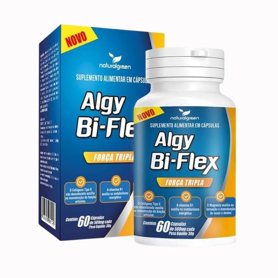 Imagem de Algy bi flex - colágeno tipo ii + vitamina b1 + magnésio - 60 cáps - original natural green