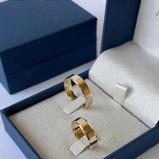 Imagem de Aliança de Casamento chanfrada 6mm 8 gramas Ouro Amarelo 18K