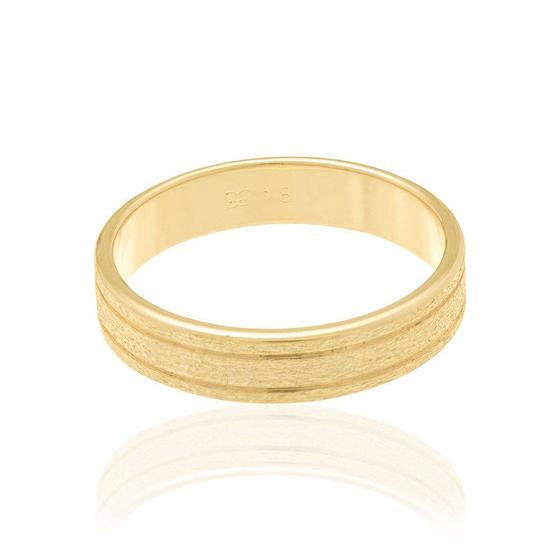 Imagem de Aliança de casamento e noivado ouro 18k rose banhada anel de compromisso rommanel fosca 510332
