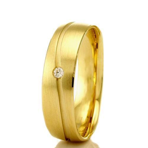Imagem de Aliança de casamento feminina em Ouro 18k 750 WM Joias 5MM Com Zircônia F2302