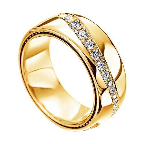 Imagem de Aliança de casamento feminina em Ouro 18k 750 WM Joias 7MM Com Zircônia F2944