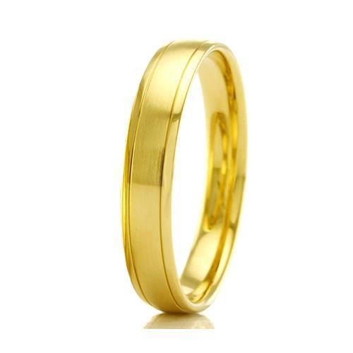 Imagem de Aliança de casamento masculina em Ouro 18k 750 WM Joias 4MM M2442