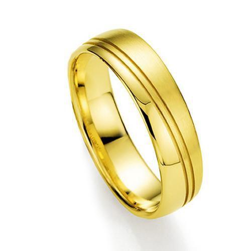 Imagem de Aliança de casamento masculina em Ouro 18k 750 WM Joias 6MM M2797