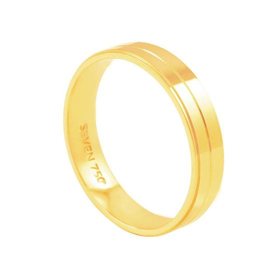 Imagem de Aliança em Ouro 18K Masculina com Friso - AU1177