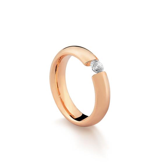 Imagem de Aliança Feminina em Ouro Rosé 18K com Zircônia 6,0 mm