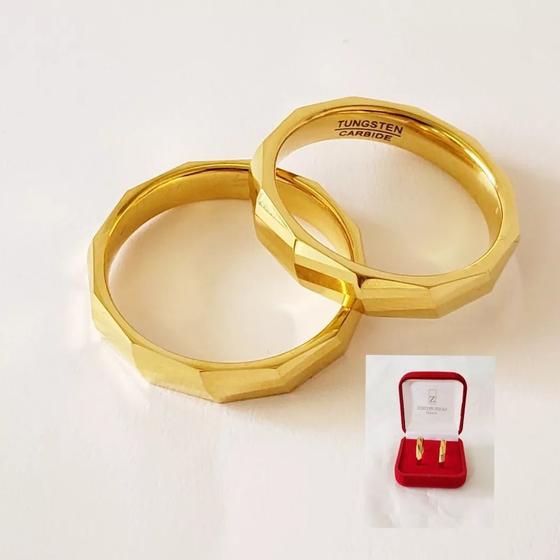 Aliança Tungstênio 4mm Facetada Anatômica Casamento Compromisso Menor preço em Aliança Tungstênio 4mm Facetada Anatômica Casamento Compromisso