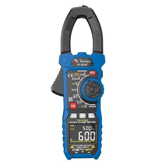 Imagem de Alicate Amperímetro Digital 6000v AC/DC ET-3810C Minipa